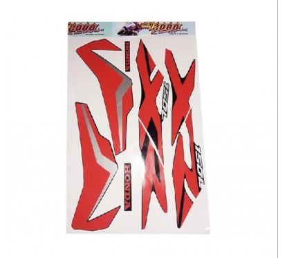 CALCOMANIA HONDA XR 150L `18 NEGRA -  ROJA (MM 2000)